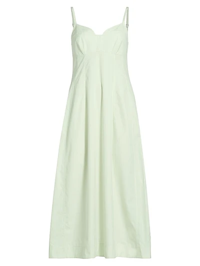 Cotton Poplin Bustier Midi-Dress