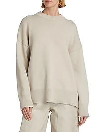 Cotton-Blend Crewneck Sweater