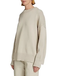 Cotton-Blend Crewneck Sweater