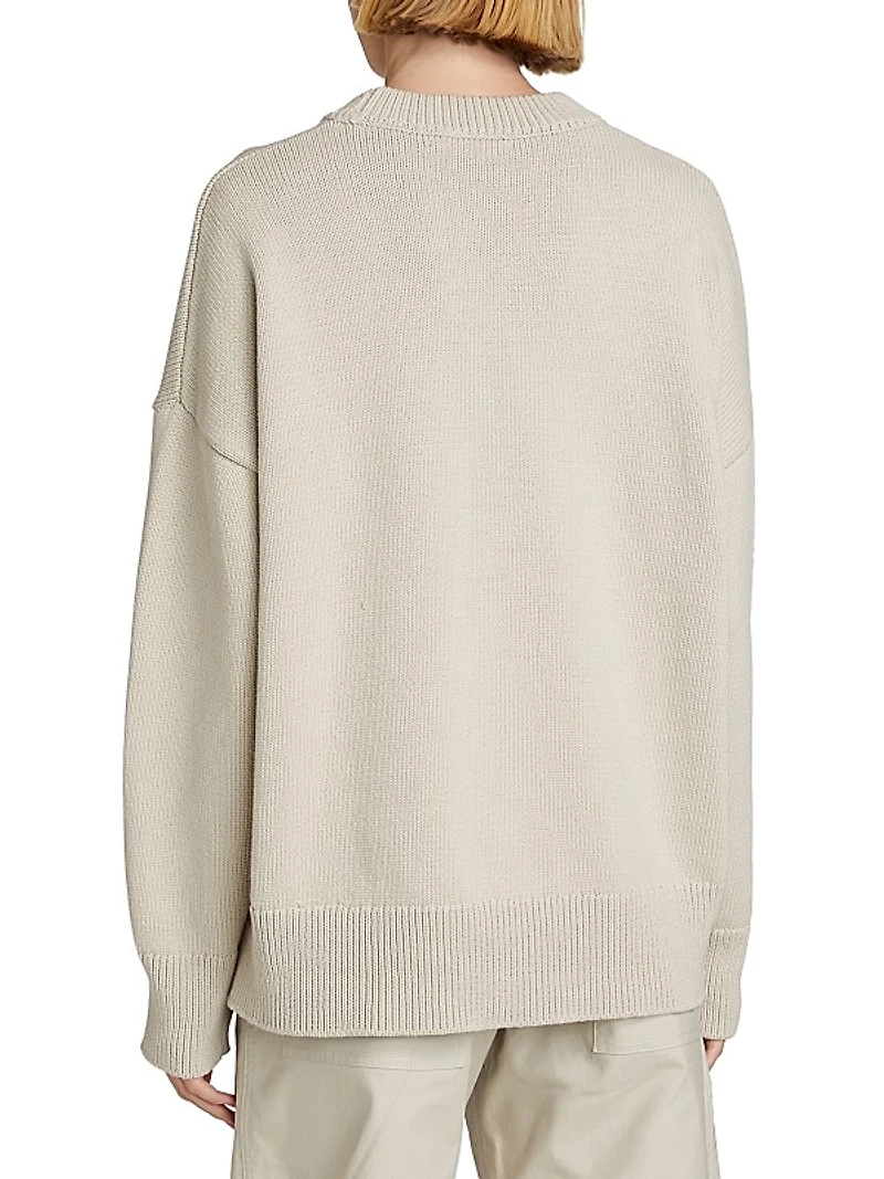 Cotton-Blend Crewneck Sweater