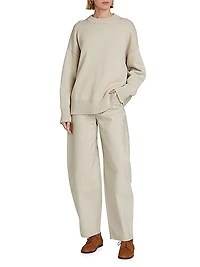 Cotton-Blend Crewneck Sweater
