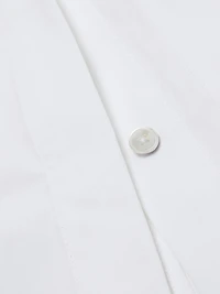Boxy Cotton Poplin Button-Front Shirt
