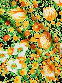 Garden Florals Turtleneck Maxi-Dress