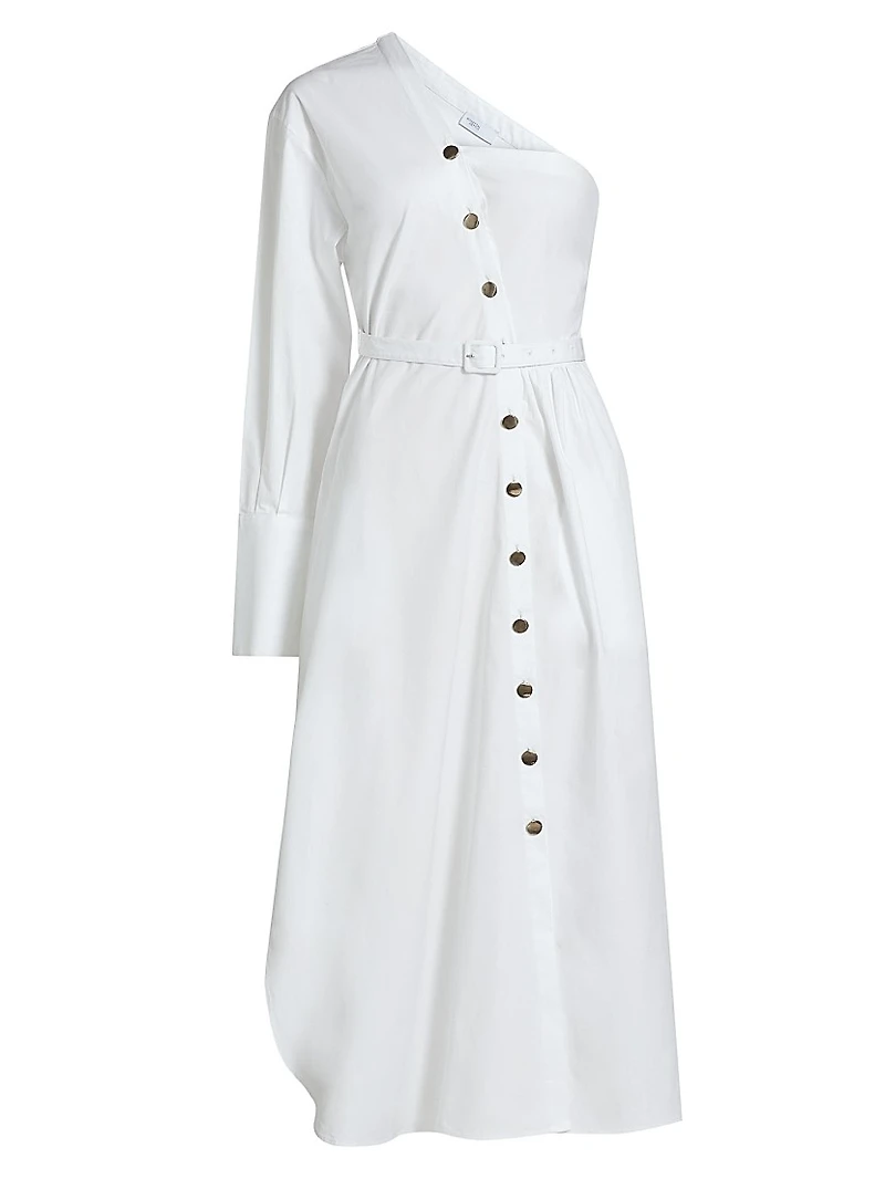 Asymmetric One-Shoulder Shirtdress
