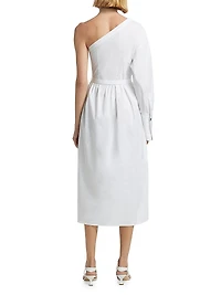 Asymmetric One-Shoulder Shirtdress