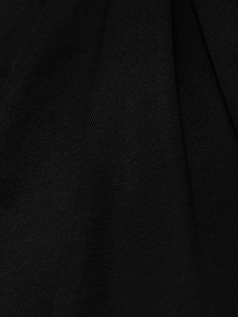 Twist Cape Cotton Maxi Dress
