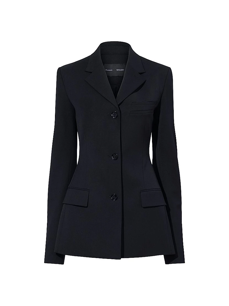 Lark Wool Gabardine Blazer