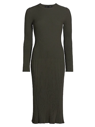 Kenna Rib-Knit Midi-Dress