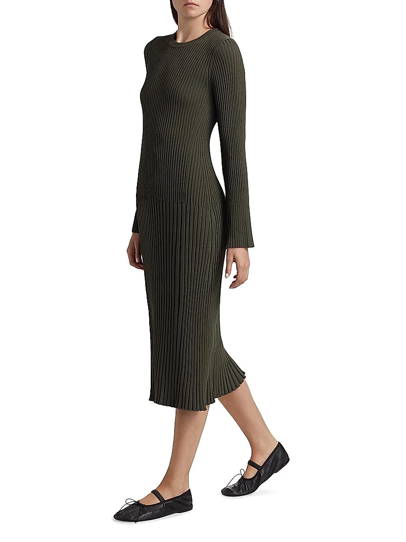 Kenna Rib-Knit Midi-Dress
