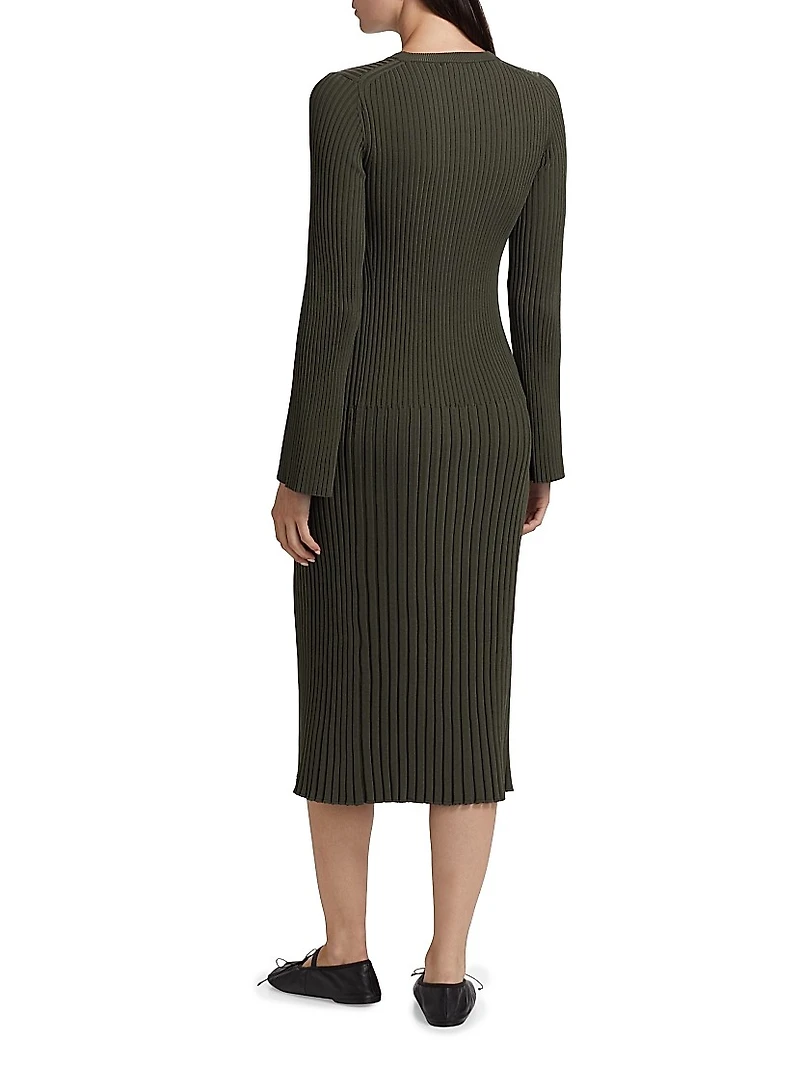 Kenna Rib-Knit Midi-Dress