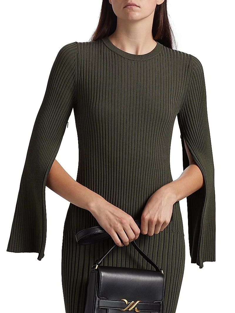 Kenna Rib-Knit Midi-Dress