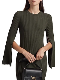 Kenna Rib-Knit Midi-Dress