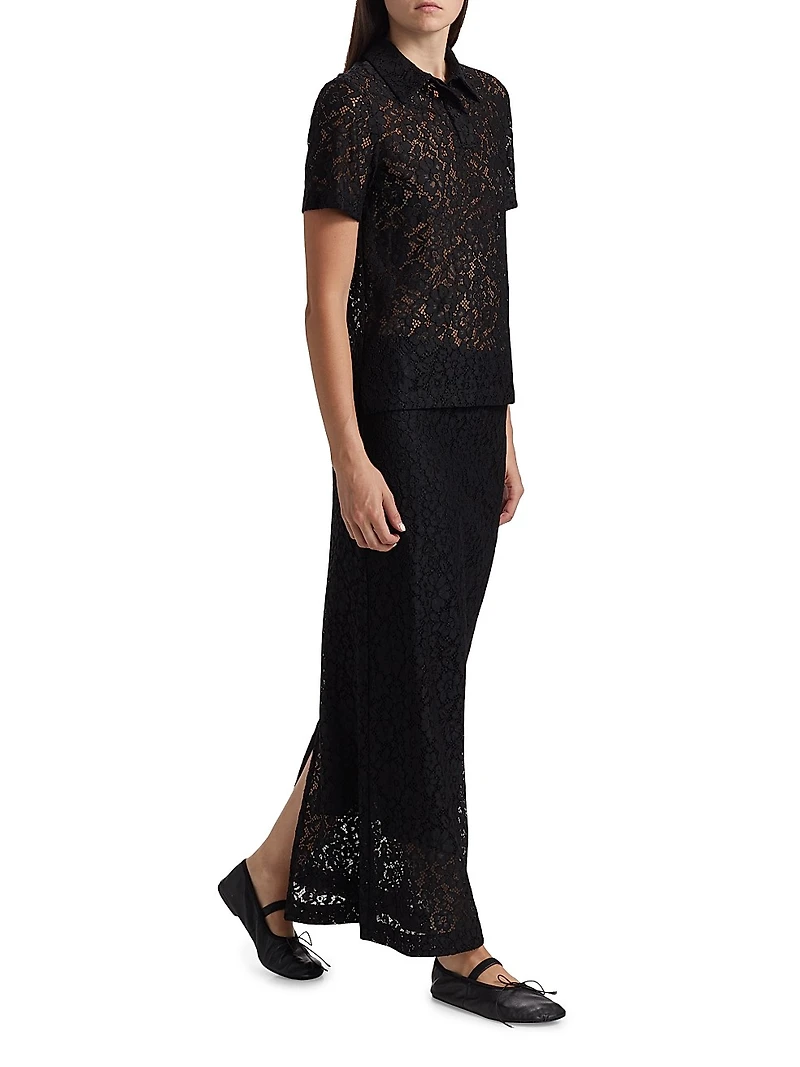 Jasmine Stretch Lace Maxi Skirt