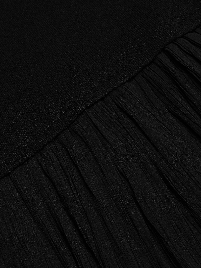 Cora Pleated Crepe Chiffon Dress