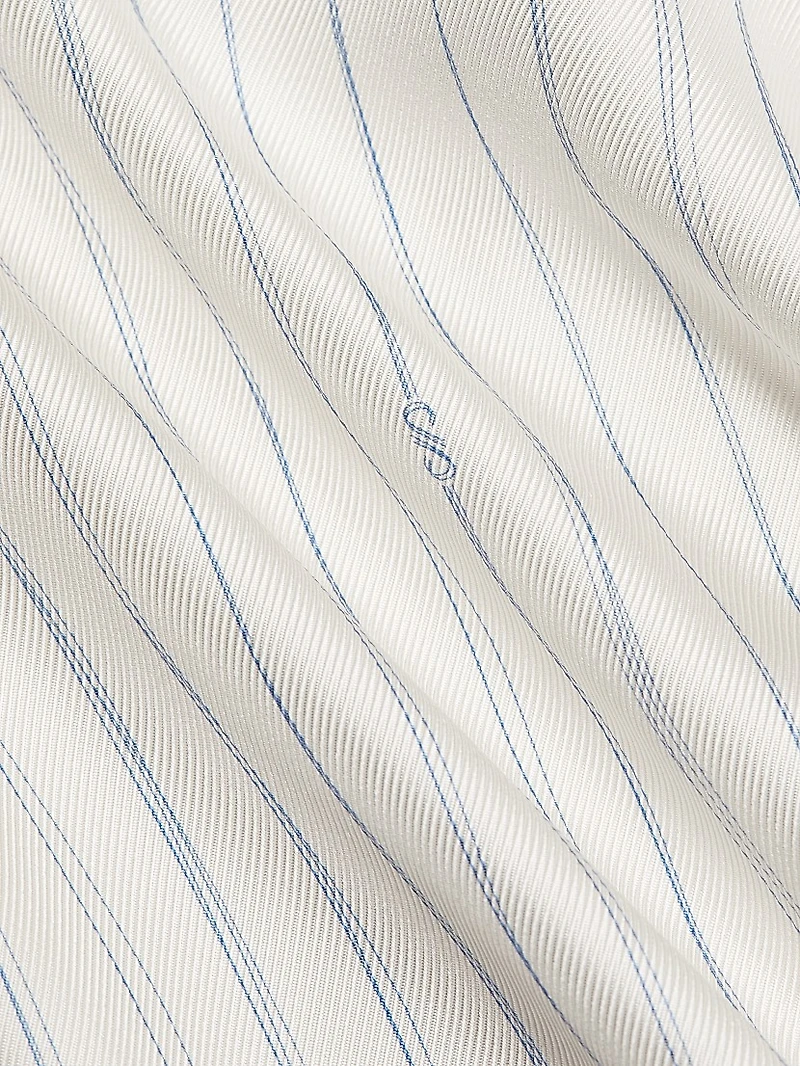 Madison Striped Silk Twill Top