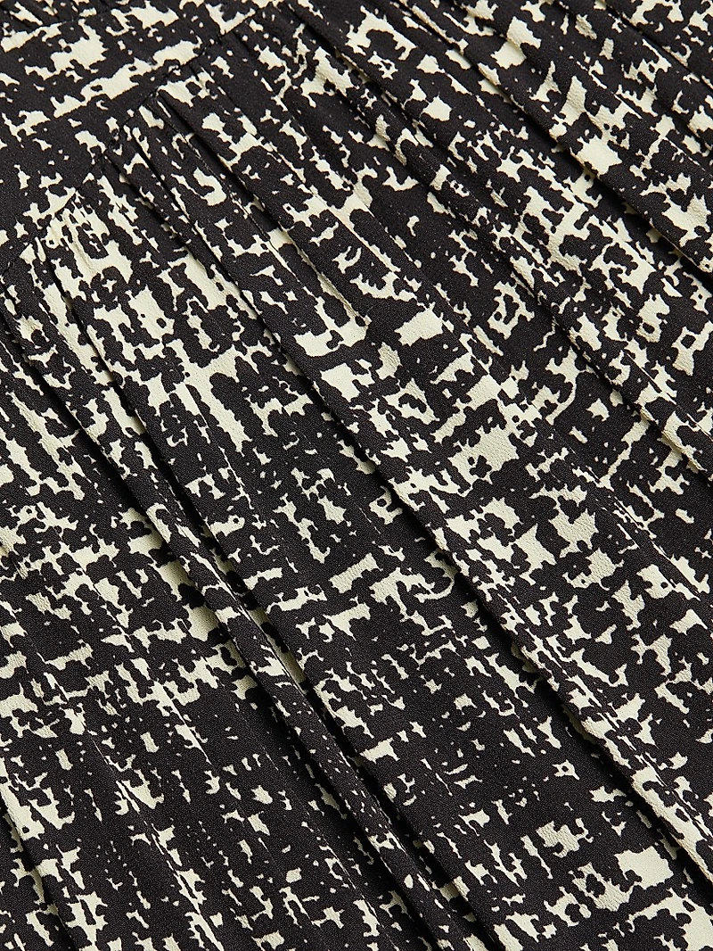 Lola Gathered Crepe Maxi Dress