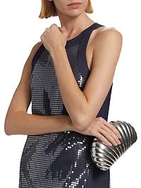 Skyla Sequined Denim Minidress