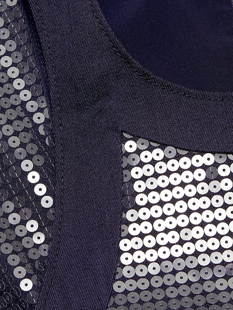 Skyla Sequined Denim Minidress