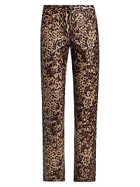 Miller Leopard Faux-Leather Pants