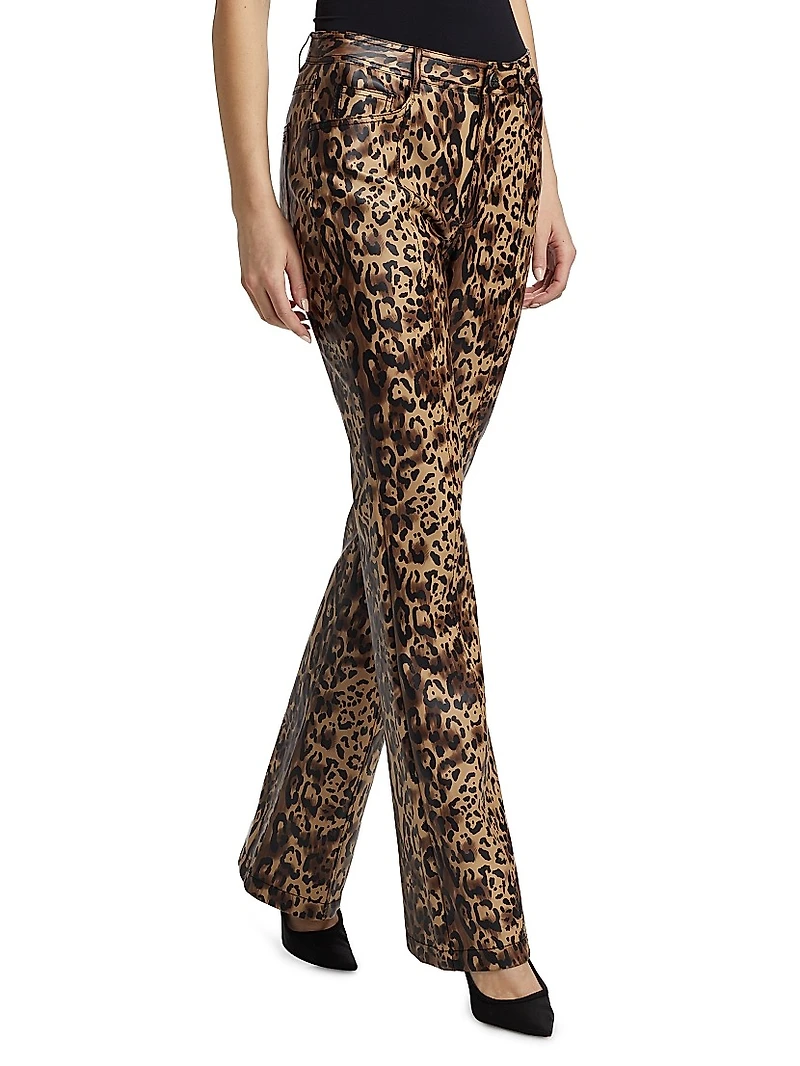 Miller Leopard Faux-Leather Pants