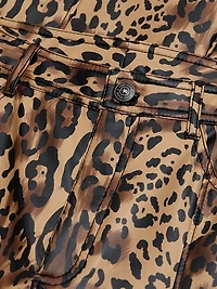 Miller Leopard Faux-Leather Pants