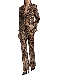Miller Leopard Faux-Leather Pants