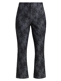 Evelyn Lace Cotton-Blend Crop Pants
