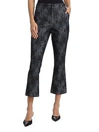 Evelyn Lace Cotton-Blend Crop Pants