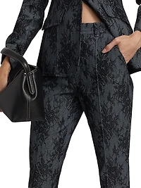 Evelyn Lace Cotton-Blend Crop Pants