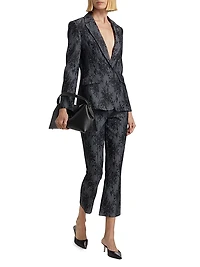 Evelyn Lace Cotton-Blend Crop Pants