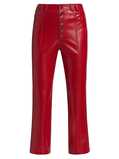 Roxette Faux-Leather Crop Pants