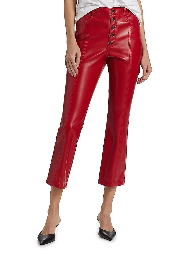 Roxette Faux-Leather Crop Pants