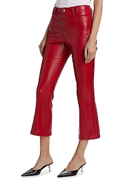 Roxette Faux-Leather Crop Pants