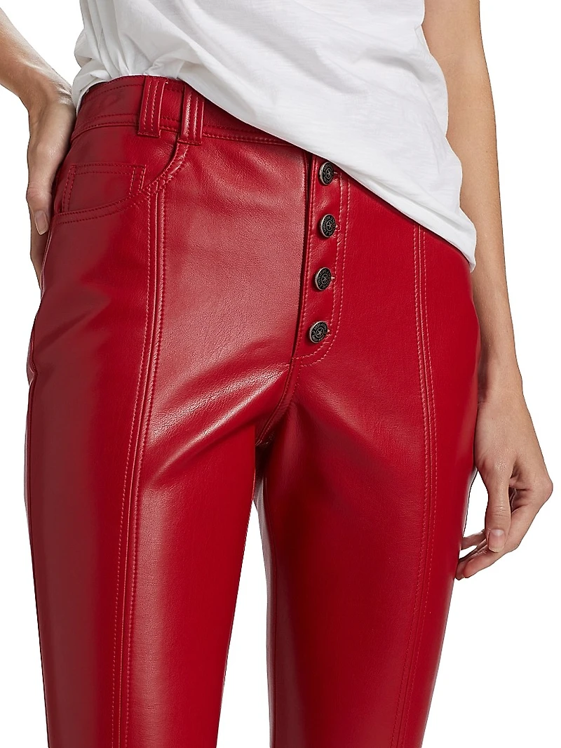 Roxette Faux-Leather Crop Pants