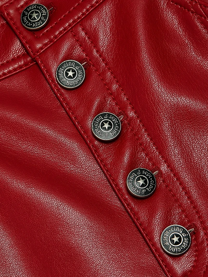 Roxette Faux-Leather Crop Pants