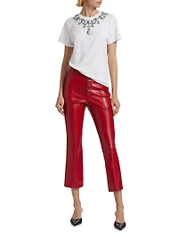 Roxette Faux-Leather Crop Pants