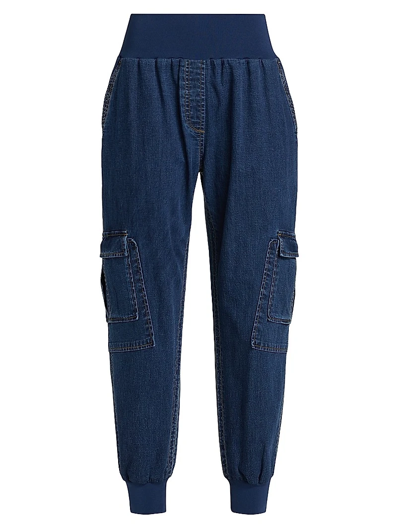 Giles Denim High-Rise Crop Pants