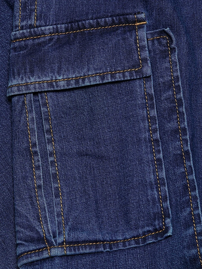 Giles Denim High-Rise Crop Pants