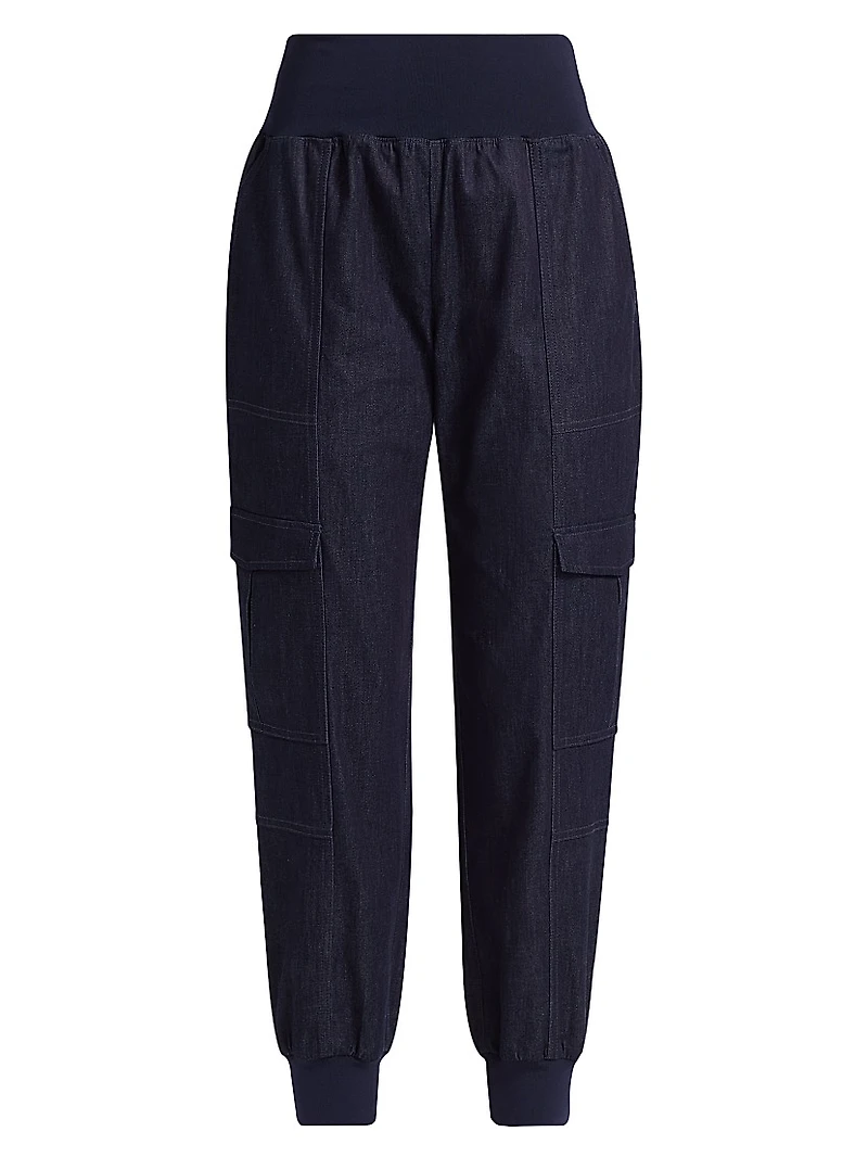 Giles Denim High-Rise Crop Pants