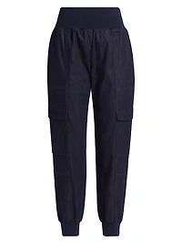 Giles Denim High-Rise Crop Pants