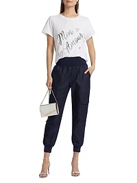 Giles Denim High-Rise Crop Pants