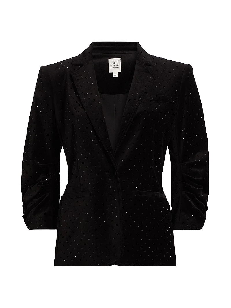 Khloe Ditsy Velvetine Blazer