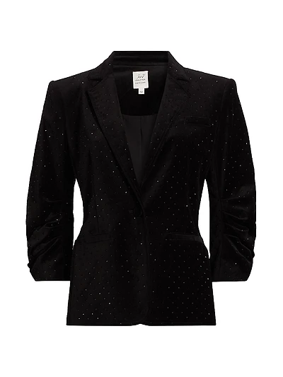 Khloe Ditsy Velvetine Blazer
