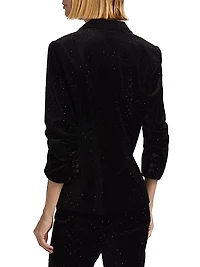 Khloe Ditsy Velvetine Blazer