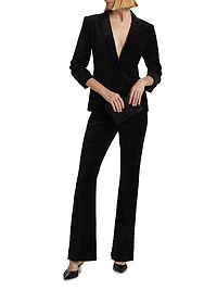 Khloe Ditsy Velvetine Blazer