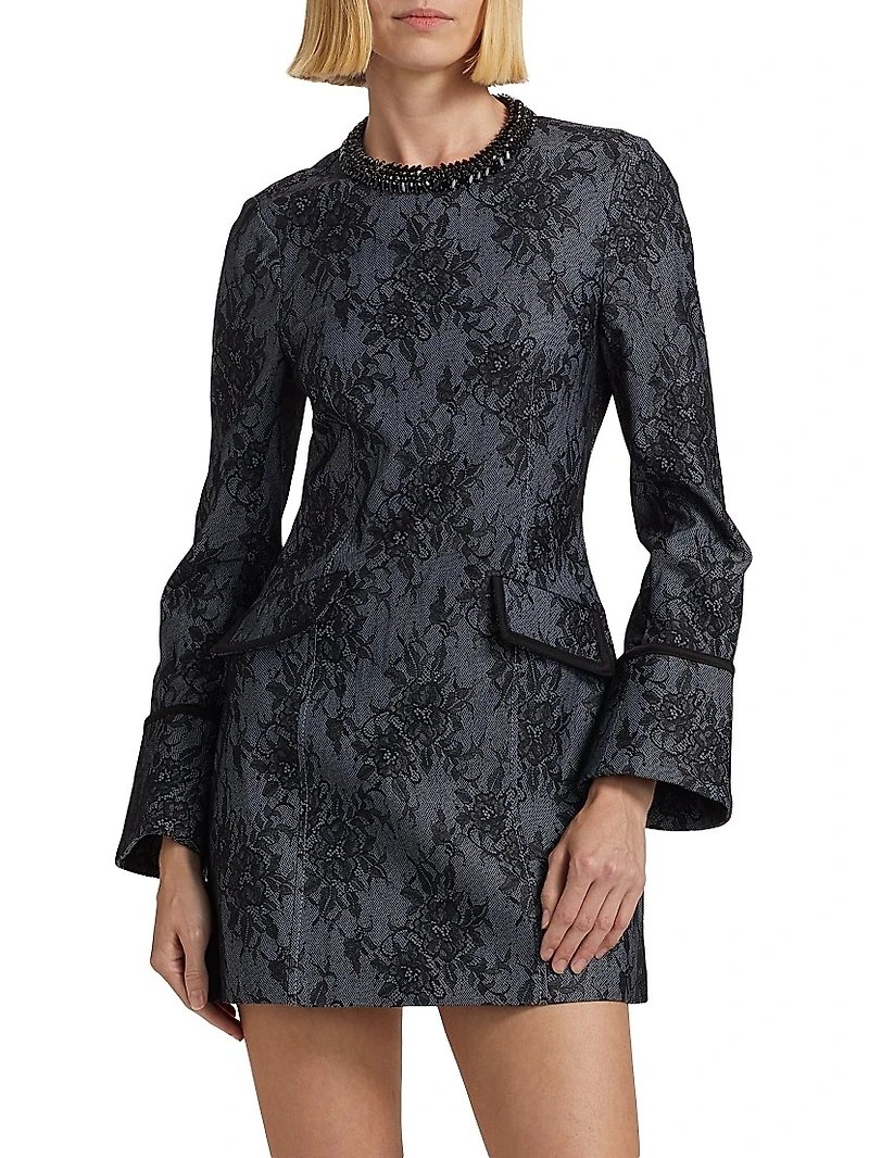 Reina Lace Cotton-Blend Minidress