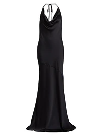 Haleigh Charmeuse Cowlneck Gown