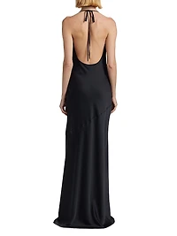 Haleigh Charmeuse Cowlneck Gown
