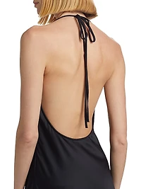 Haleigh Charmeuse Cowlneck Gown