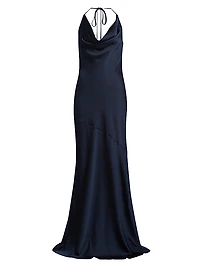 Haleigh Charmeuse Cowlneck Gown